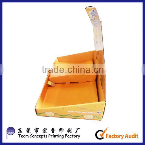 cheap corrugated Paper product display box counter display box