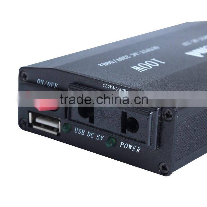 Super light and Durable 100W DC12V to AC 220V Car Power Inverter