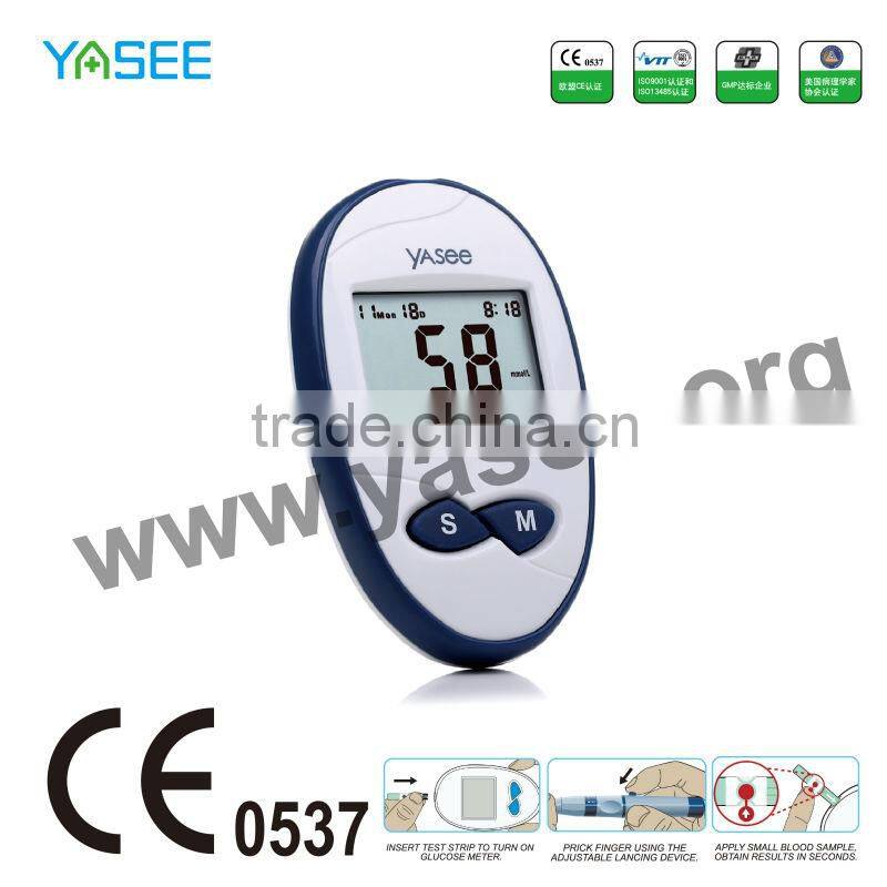 FDA approved blood glucose meter home and hospital use no code blood glucose meter Yasee