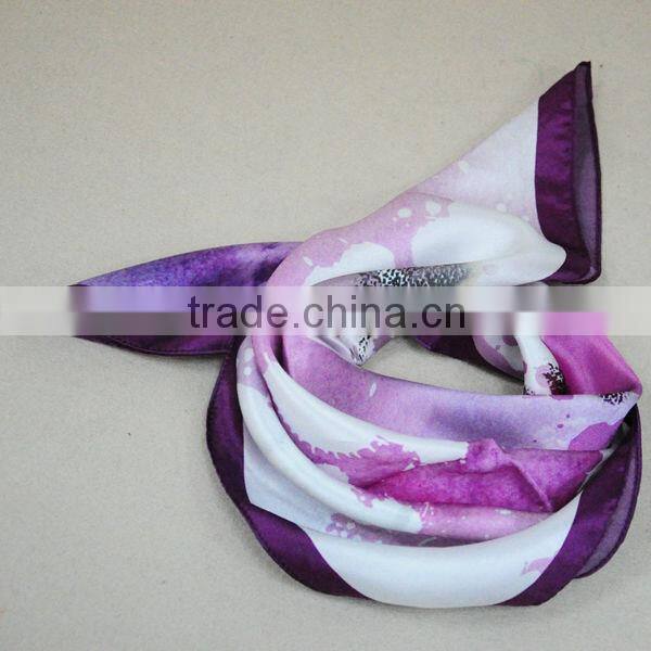 2015 hot selling high quality fancy 100% silk ladies hijab fashion arabic scarf