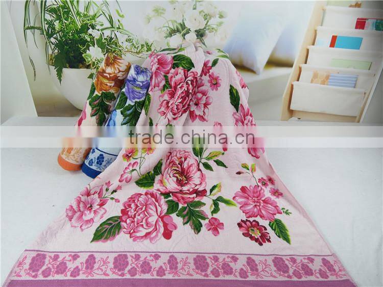 Double Sided Plush cotton Printed Towel 2014 SP-129
