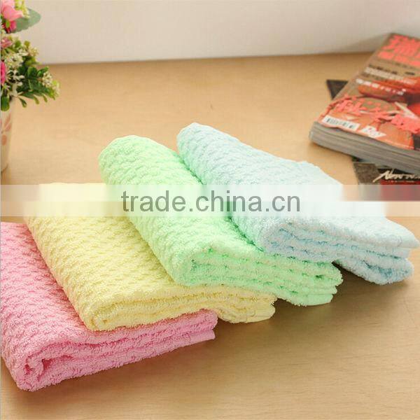 pure cotton rainbow color solid color dobby face towel