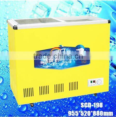 SD-258 open top refrigerator,open showcase refrigerator icecream fruit gas chest freezer