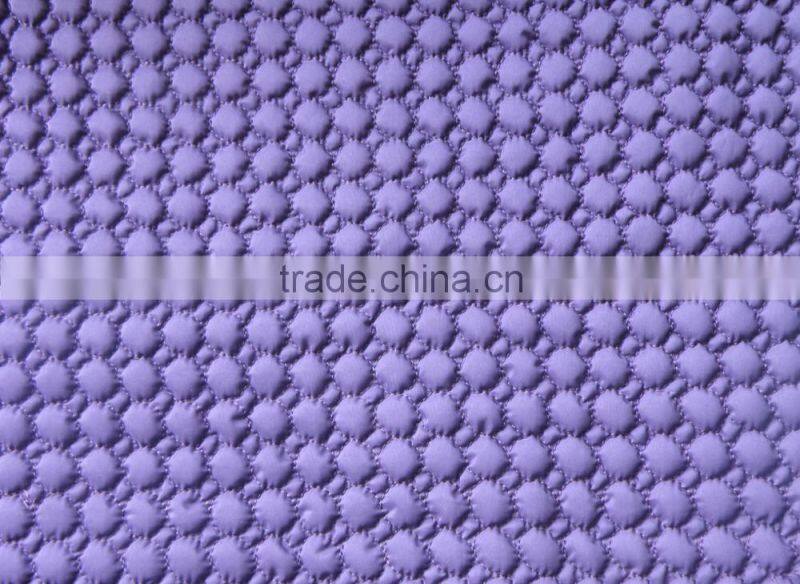 Padded winter embroidery quilting jacket/garment fabric