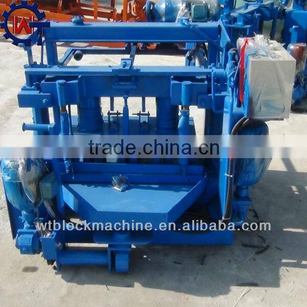 QT40-3 manual concrete hollow block moulding machine