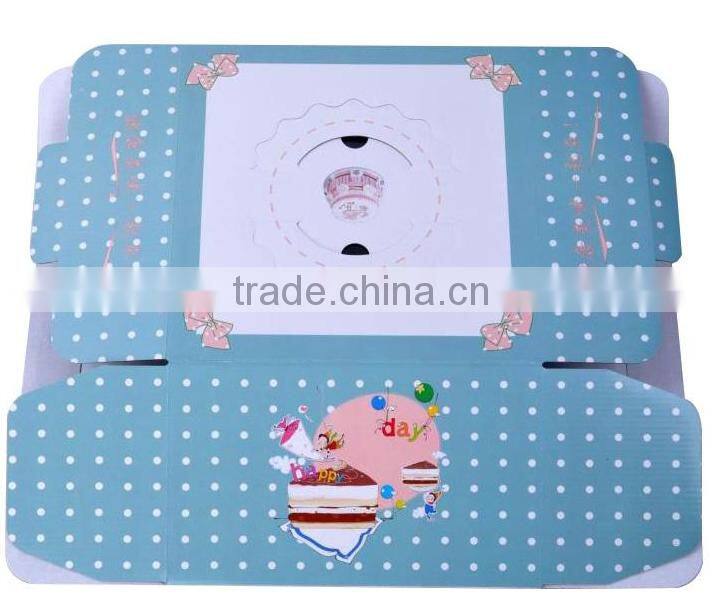 wedding paper cake box with handle,food packaging box,cupcake box