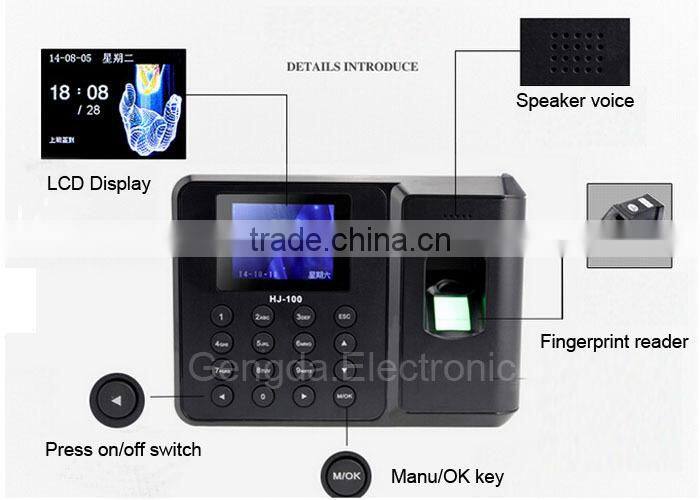 High quality employee time clock biometric fingerprint time attendance machine price