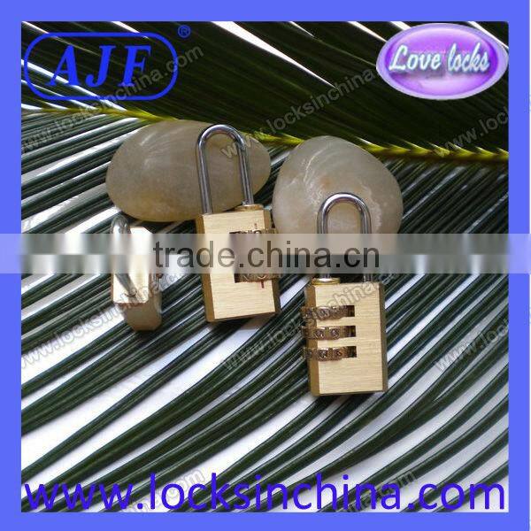 20mm Solid brass combination padlock with 3digits