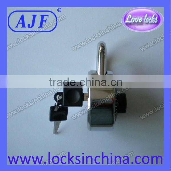 1 7/8" Locker lock with 3 dial combination lock and key for cabinet