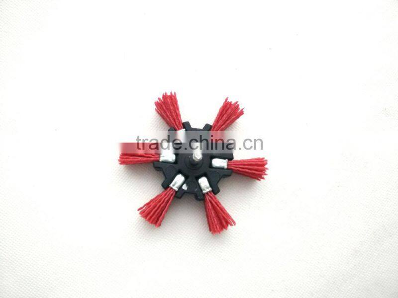 nylon wire flapper brushes with 6 rows, diameter 100mm or 4"