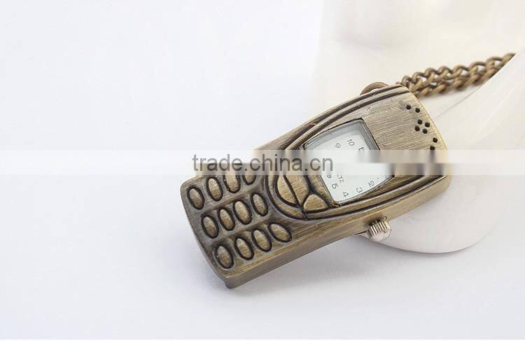 antique bronze color plated twist oval chain nickel lead & cadmium free Zinc Alloy Fashion Watch Necklace Pocket Watch