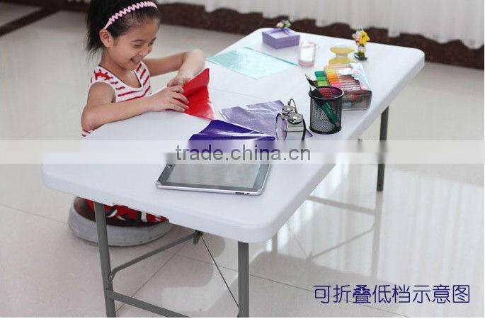 4 feet adjustable height folding table ,outdoor plastic table