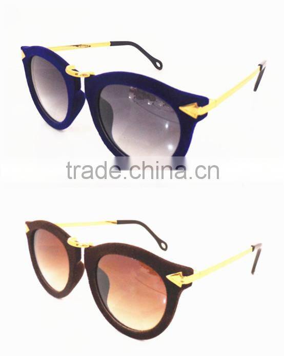 2015 the newest and popular sunglass with flocking materials