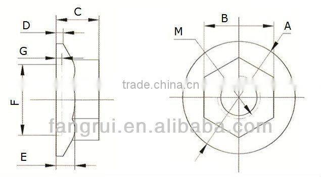 Zinc plated flange nut