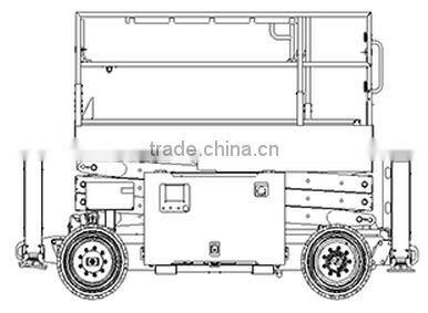 Cleaning building equipment working at 10m height platform,aerial work platform,self-propelled hydraulic platform
