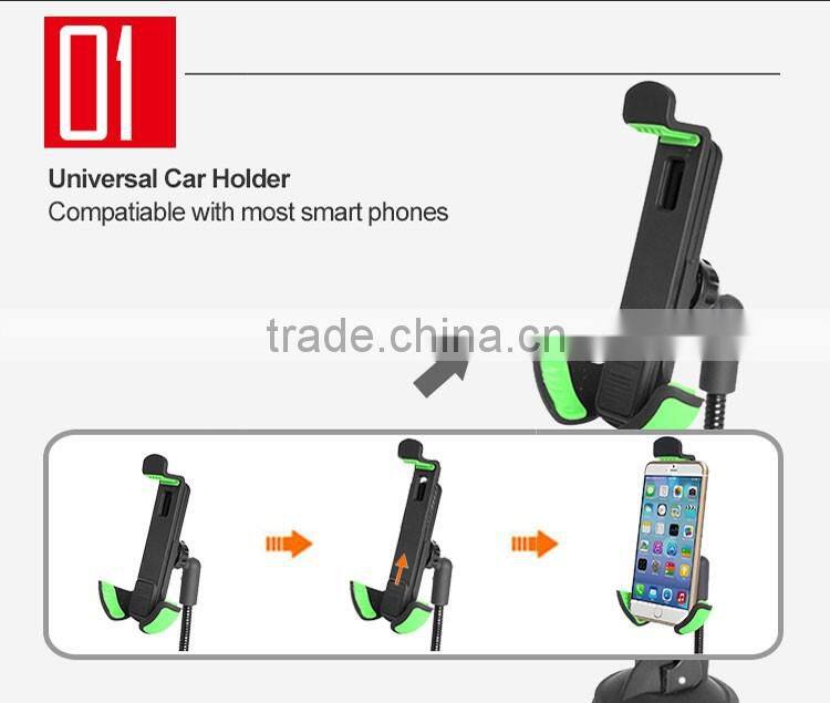 New Universal Phone holder Car holder for Mobile phone 360 Degree Turn Around Windshield Mount2016(HC21K)