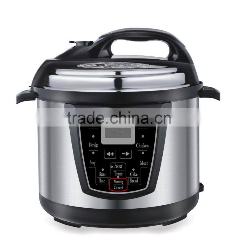 4L basic cheap energy saving stainless steel housing electric multicookings pressure cooker with pressure release device