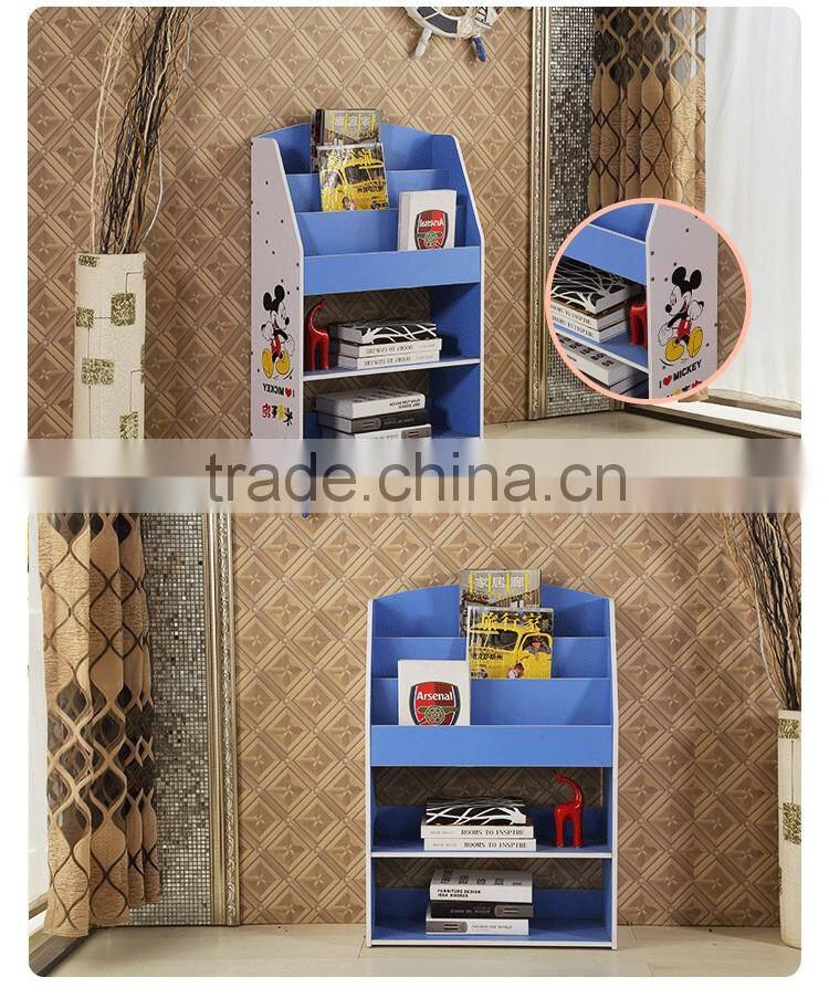 Wooden library bookshelf Children bookcase kids home furniture decorative shelf