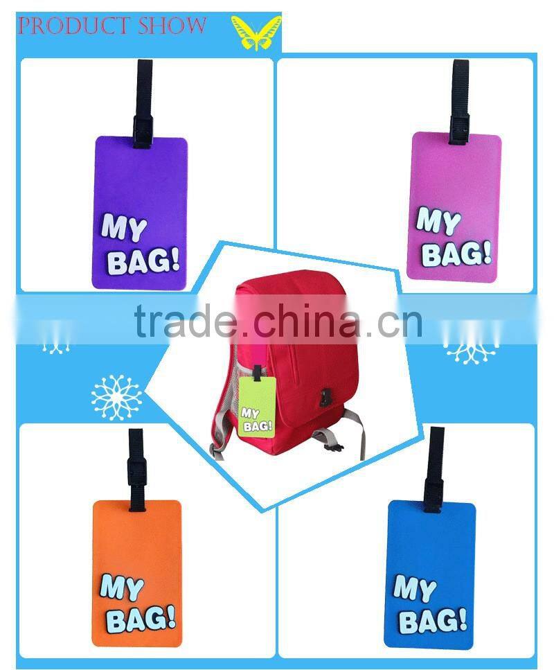 Airline Travel parcel Tracking Bag Soft PVC luggage Tag Hang tag
