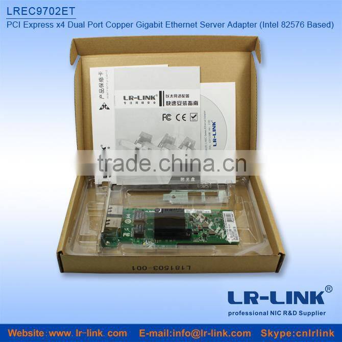 LREC9702ET PCI Express x4 Dual Port Copper Gigabit PCI express x4 Network Card(Intel 82576 Based)