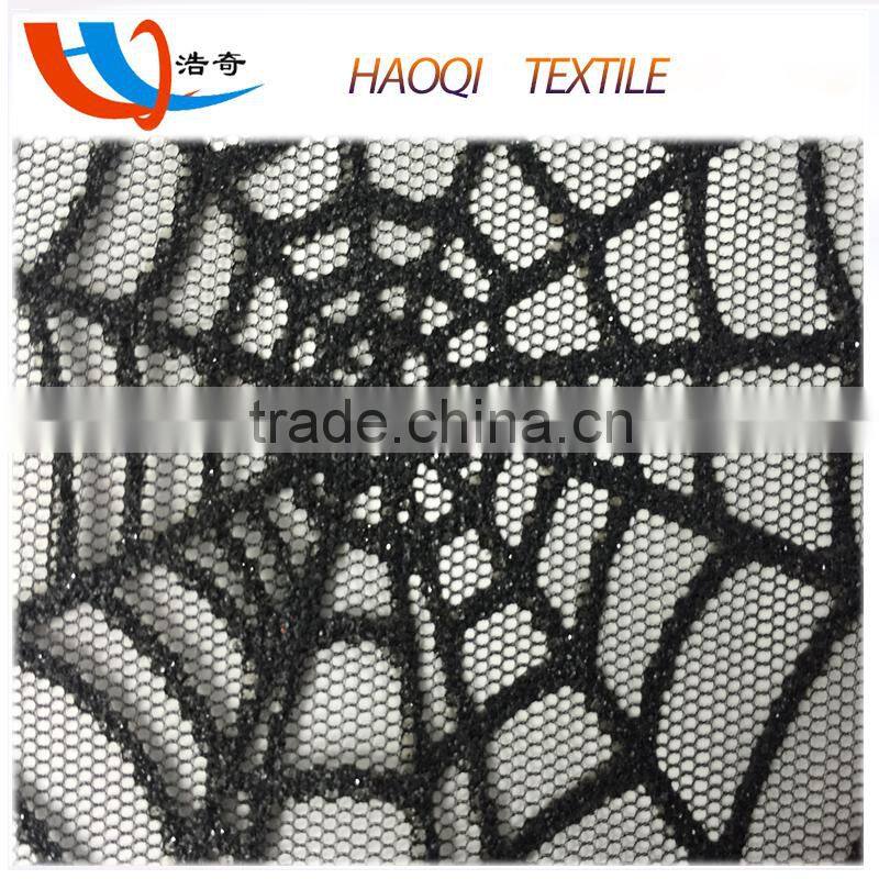cobweb pattern print mesh 100% polyester fabric