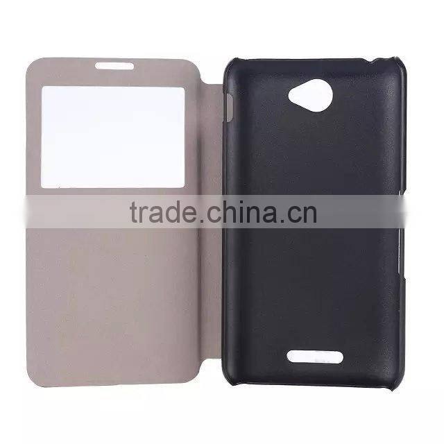 PU Plastic Printed Back Cell Phone Case For SONY E4