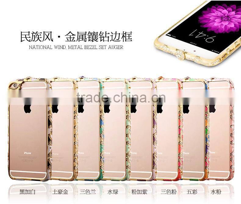Cloisonne diamon frame for iphone 6/6plus