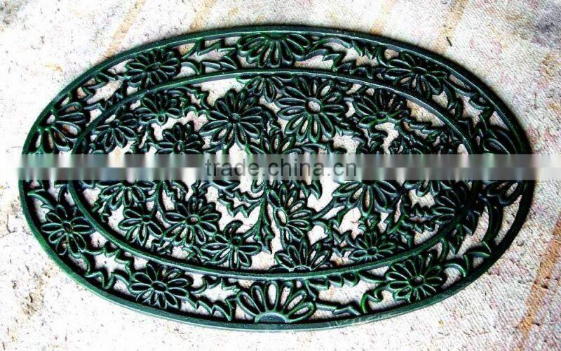 round shape doormat cast iron
