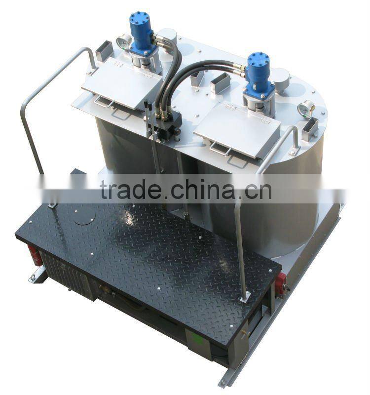 Thermoplastic hydraulic dual melter