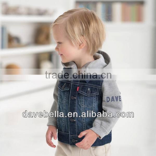 DB450 dave bella 2014 spring new arriv infant clothes toddler coat baby outwear kids hoodie wholesale children clothes coat