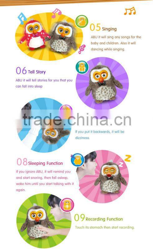 Audio Pet Owl can talk with children,singing and dancing 2014 NEW Arrival