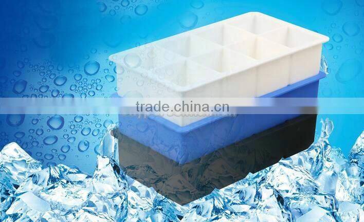 CUBED ICE Maker Large Cube Square Tray Molds Whiskey Ball Cocktails Silicone Big