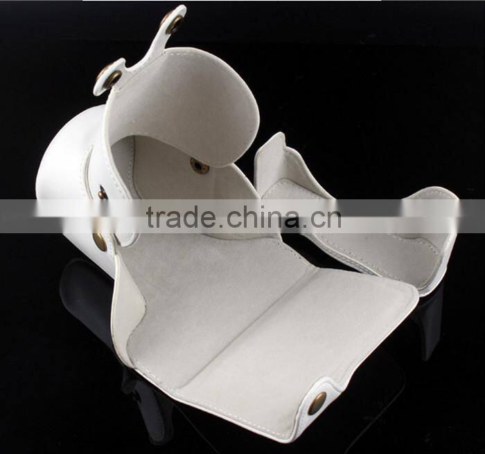 Wholesale white leather digital Camera Bag for Canon in Dongguan