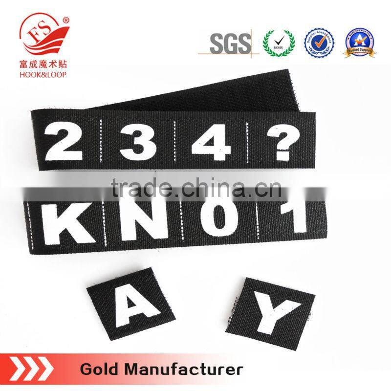 eco-friendly hook and loop letters with custom