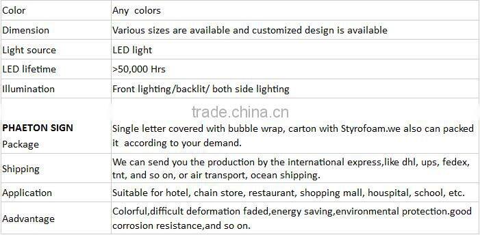 Top quality laser custting anti-rust polished 3d stainless steel sign letter