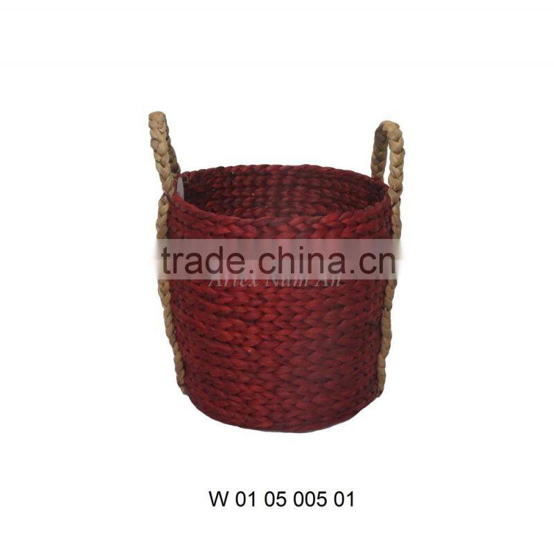 Water Hyacinth Storage Baskets with 2 Handles / Storage Bin