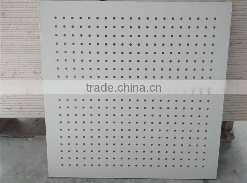 round cross hole perforated gypsum ceiling tiles from linyi
