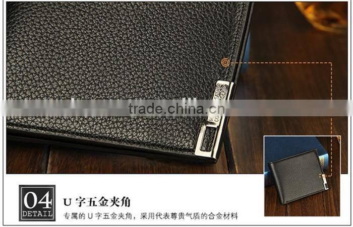 Wholesale short style PU leather coin and cash wallet for men pocket purse