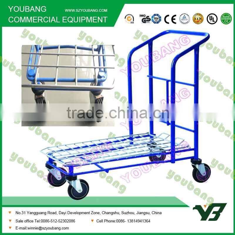 2016 hot sale steel folding Flat Trolley With 4 Wheels
