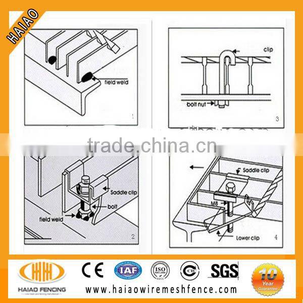 (ISO 9001)hot dip galvanized serrated steel bar grating factory