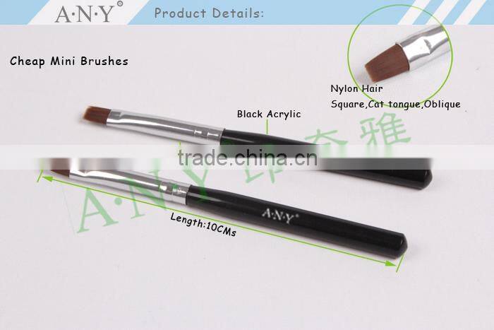 ANY Nail Art School Using Black Acrylic Handle Mini UV Gel brush Cheap Price