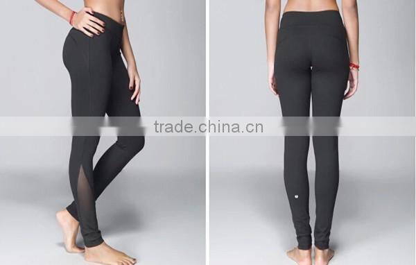 Promotional high Quality Elastic sexy Gym Wear capri suit for girls