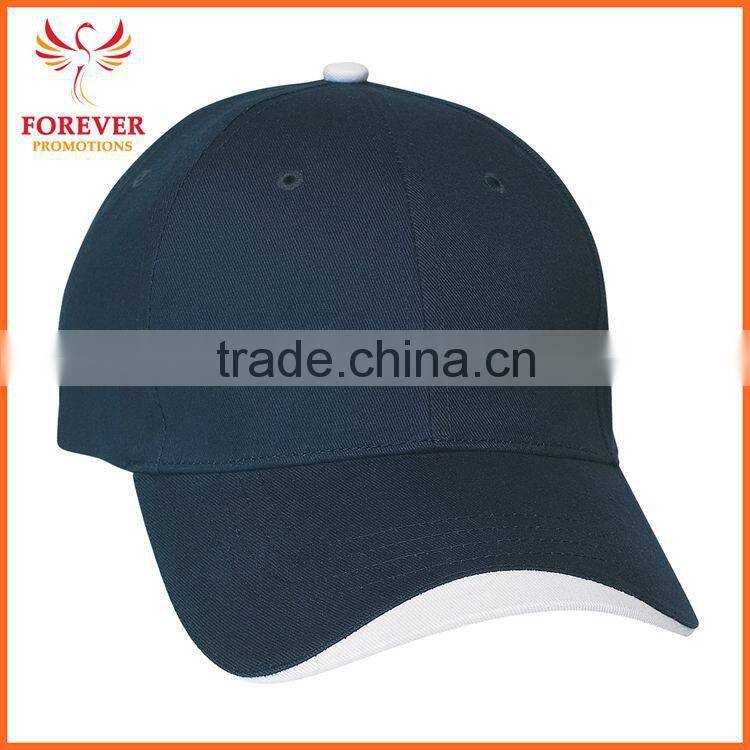 2016 Wave Sandwich Baseball Cap Custom Logo Design Cotton Black White Baseball Cap And Hat