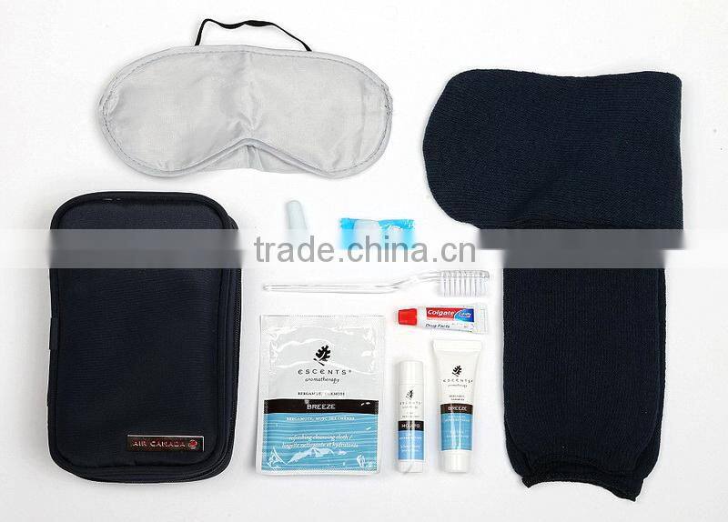 Airplane Amenities Kit Bag customized logo