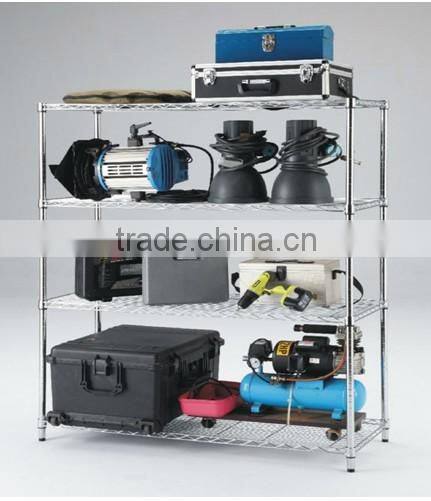 3 Tiers Chromed Metal Wire Shelving, Storage Rack