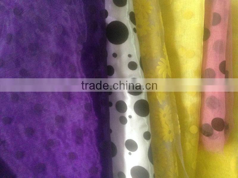 flocking organza fabric