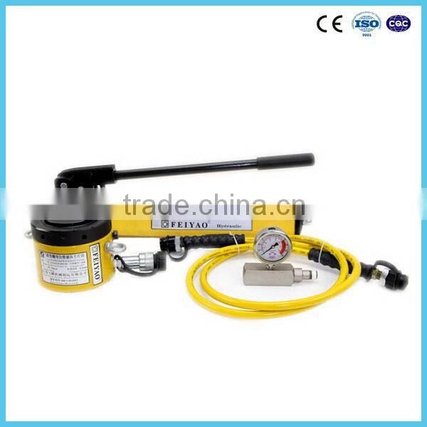 CLP-5002 500 ton 45mm stroke single acting pancake lock nut hydraulic ram