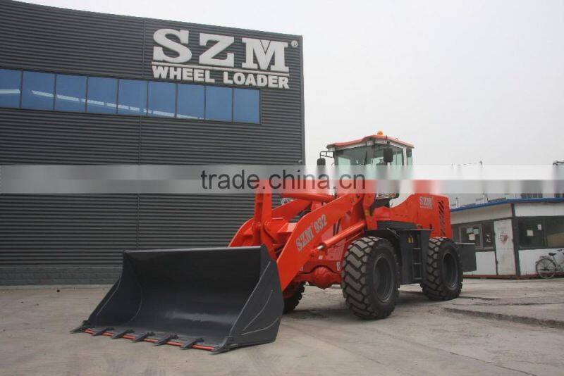 CE Approved High Dumping Height 2Tons Wheel Loader