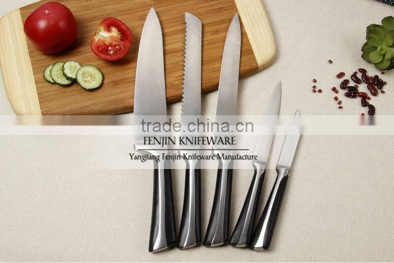 5pcs Stainelss Steel Handle Trustworthy Kitchen Knife Wholesale