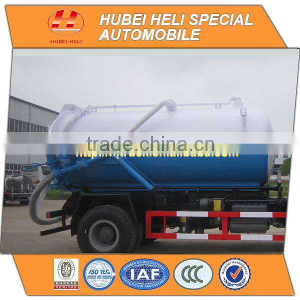 DONGFENG 4x2 6000L small vacuum sewage suction truck with vacuum pump 120hp